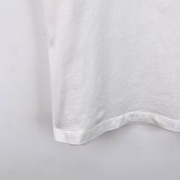 Coach White Logo Print Round-Neck Short-Sleeve T-Shirt Size S 100% Cotton Made I - Picture 4 of 7